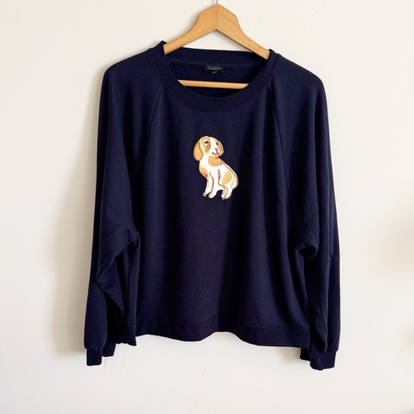 Talbots Tops - Talbots baby blue crew neck BLOUSON SLEEVE DOG DAYS long sleeve SWEATSHIRT sz XL